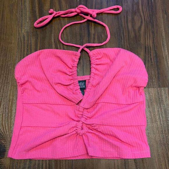 Wild Fable Hot Pink Cropped Going Out Top - Picture 1 of 3